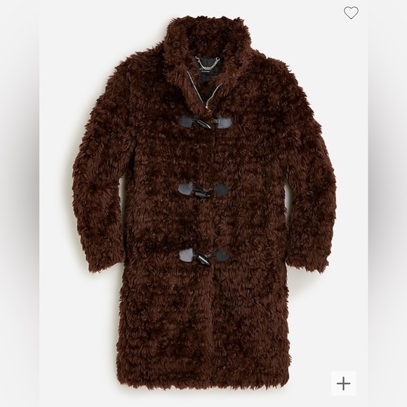 J.Crew Collection Toggle Topcoat in Curly Faux Fur - Picture 2 of 5